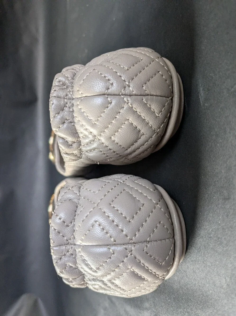 Tory Burch Quilted Minnie Flats Nappa Leather Goan Sand Women’s Size 7M